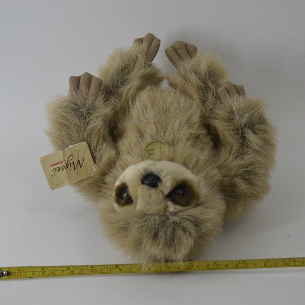 Miyoni by Aurora Sloth plush brown faux fur Stuffed Animal - Picture 11 of 13